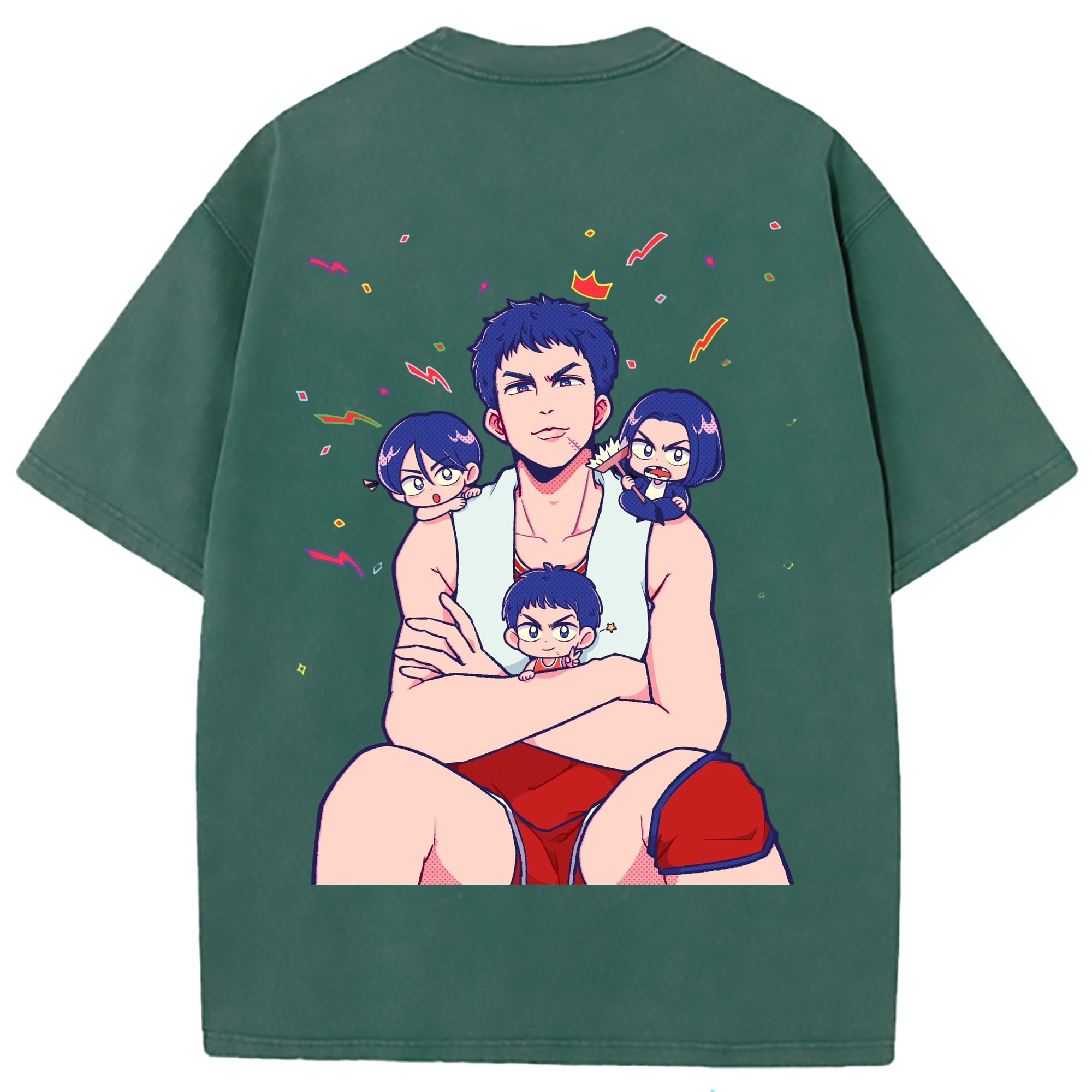 （画像用） SLAM DUNK／スラムダンク 綿100% ヴィンテージ風 半袖Tシャツ（背面プリント）